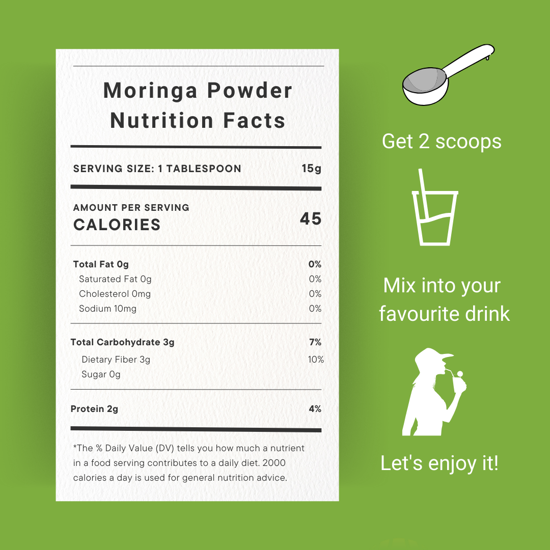 moringa powder nutrition facts